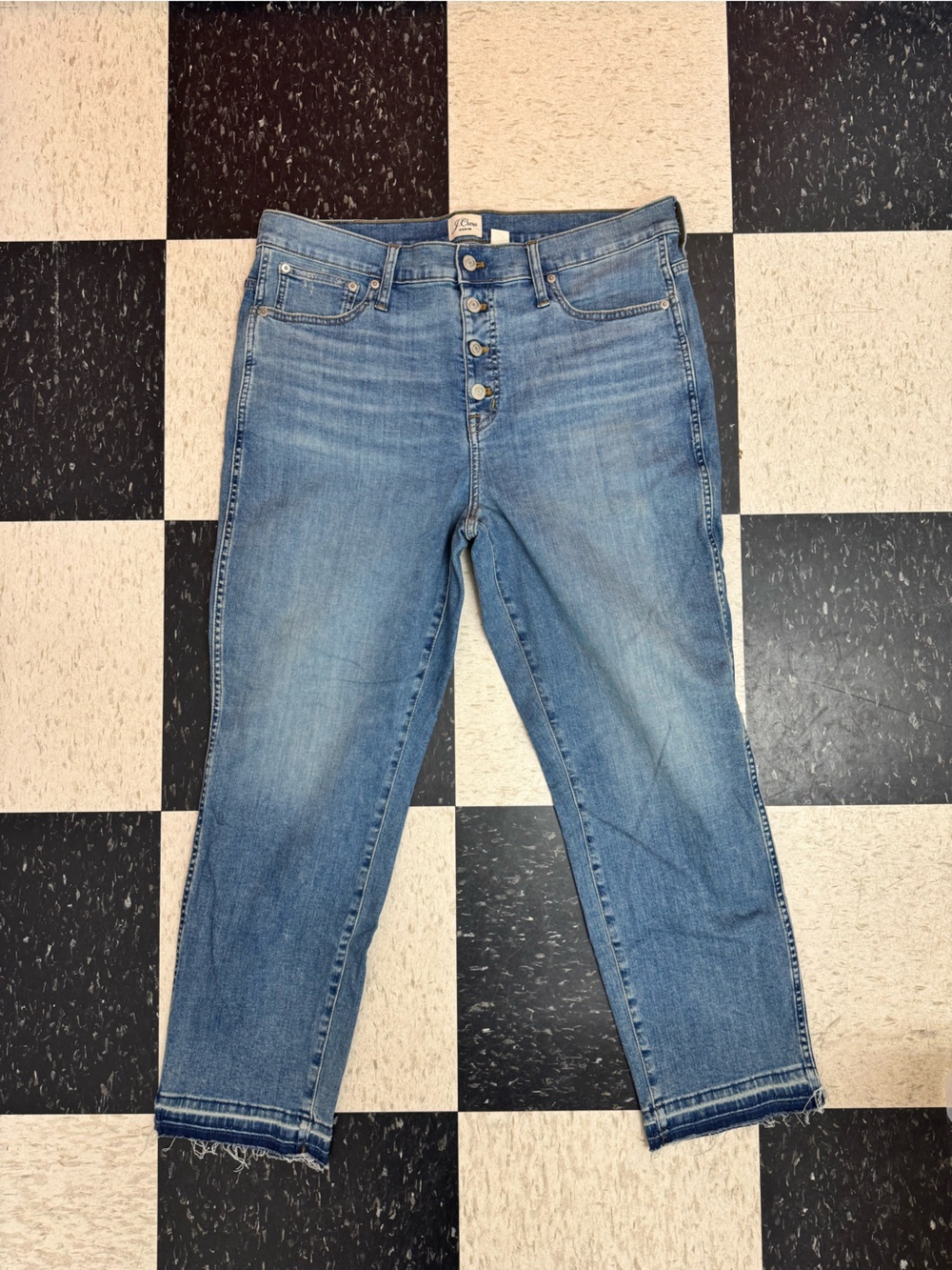 J. Crew Light Blue High-Rise Button-Fly Jeans